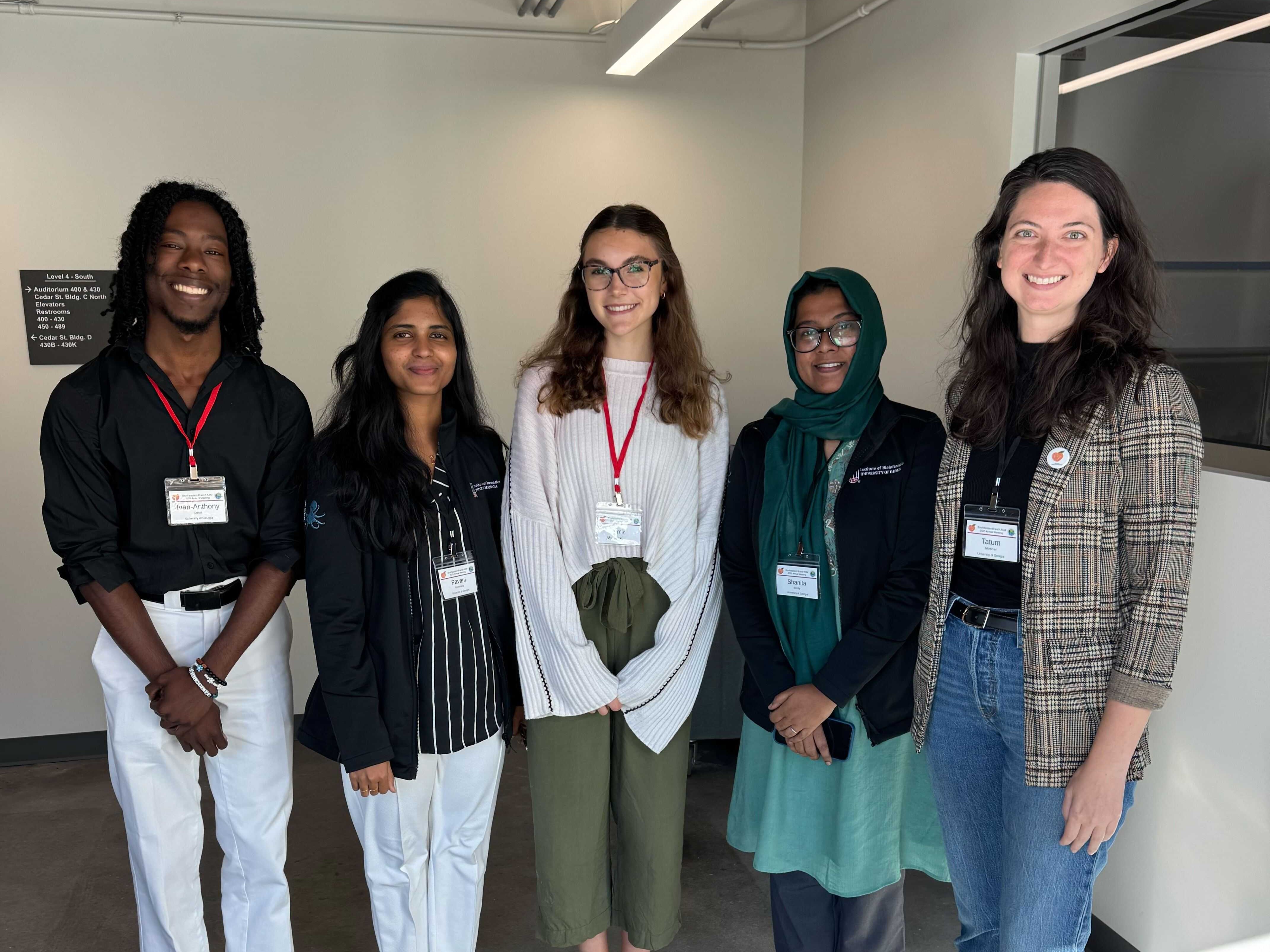 Ivan, Pavani, Jamie, Shanita, and Tatum (left to right) at SEB-ASM